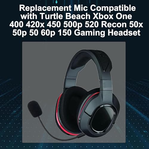 Ersat -Mikrofon für Turtle Beach Xbox One 400 420X 450 500P 520 Recon 50X 50P 50 60P 150 Gaming-Headset 3.5mm Abnehmbares Mikrofon mit Geräuschunterdrückung & Windschutz Bild 2