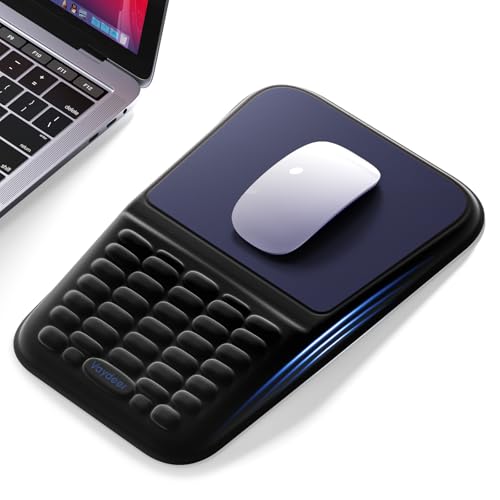 VAYDEER Ergonomische Maus-Handballenauflage – Memory-Schaum Mauspad für Handgelenkstütze, rutschfest, ideal für Büro, Homeoffice & Gaming, Schwarz Bild 1