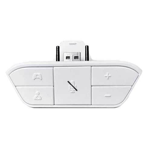 Plauduct Stereo Headset Adapter für XB One/One S/Elite 1&2/ für XB Series X|S-Controller, Mikrofon-CD-Headphone-CD-Player-Adapter, Audio-Set für Xbox Series S|X & Xbox One Spieler, Weiß CD-Player Bild 1