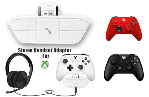 Plauduct Stereo Headset Adapter für XB One/One S/Elite 1&2/ für XB Series X|S-Controller, Mikrofon-CD-Headphone-CD-Player-Adapter, Audio-Set für Xbox Series S|X & Xbox One Spieler, Weiß CD-Player Bild 2