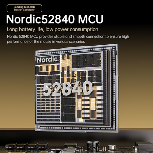 ATTACK SHARK R11 ULTRA Kabellose Gaming-Maus aus Kohlefaser mit LED-Spiralkabel, 8000Hz, PAW3950MAX, 49g Leicht, 42000 DPI, 20000FPS, Nordic 52840 Chip, Nano-Metal Ice Coating, für PC, Weben Schwarz Bild 5