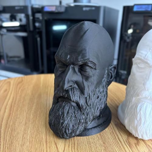 Kratos God of War Kopfhörerständer, 3D-gedruckte Gaming-Büste Headset-Halter mit detaillierten Gesichtsfunktionen, Desktop-Gaming-Zubehör Bild 2