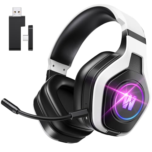 Kabelloses Gaming-Headset mit Mikrofon mit Geräuschunterdrückung für PS5, PC, PS4, Gaming-Kopfhörer mit USB- und Typ-C-Anschluss Bild 1