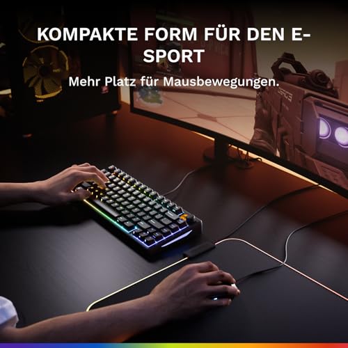 GLORIOUS Gaming Mechanische Keyboard GMBK 75 Percent DE ISO-Layout, Austauschbare MX-Tastenkappen, abnehmbares USB, IP57 Wasser und staubresistent, 10-Zonen RGB-Lichter Deutsche QWERTZ-Belegung Bild 6