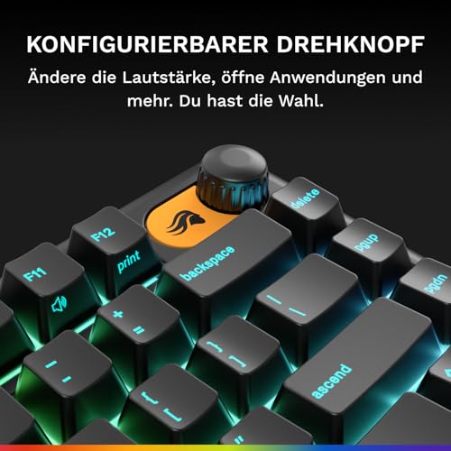 GLORIOUS Gaming Mechanische Keyboard GMBK 75 Percent DE ISO-Layout, Austauschbare MX-Tastenkappen, abnehmbares USB, IP57 Wasser und staubresistent, 10-Zonen RGB-Lichter Deutsche QWERTZ-Belegung Bild 7