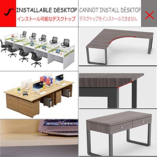 Große schwarze Computer-Tastaturablage, 58,4 x 40,6 cm, Kunststoff, mit Gleitschiene und drehbarem Maus-Tablett, perfekt für Gaming-Schreibtische und Desktop-Workstations. Bild 3