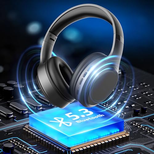 elzle Bluetooth Kopfhörer Over Ear mit 82 Std. Spielzeit, Bluetooth 5.3 Kopfhörer, 3 EQ Modi, Eingebautem Mikrofon, Faltbare Leichtes Design für Reise, Arbeit, Gaming Bild 7