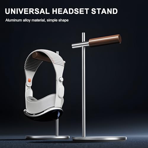Kopfhörerständer aus Eichenholz, Headset Ständer für Schreibtisch, Universal Halterung Halter für Airpods Max, Bose, Beats, Gaming, VR Display Stand (Silber) Bild 3