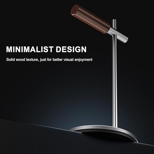 Kopfhörerständer aus Eichenholz, Headset Ständer für Schreibtisch, Universal Halterung Halter für Airpods Max, Bose, Beats, Gaming, VR Display Stand (Silber) Bild 6