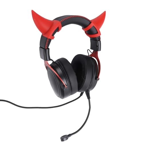 SENECESLI PC-Gaming-Headset, Kabelgebunden, RGB-Rauschunterdrückung, Over-Ear-Kopfhörer mit Mikrofon, High-Definition-Sound für Teamkämpfe, Ergonomisches Gaming-Design, Schwarz (Schwarz Rot) Bild 1