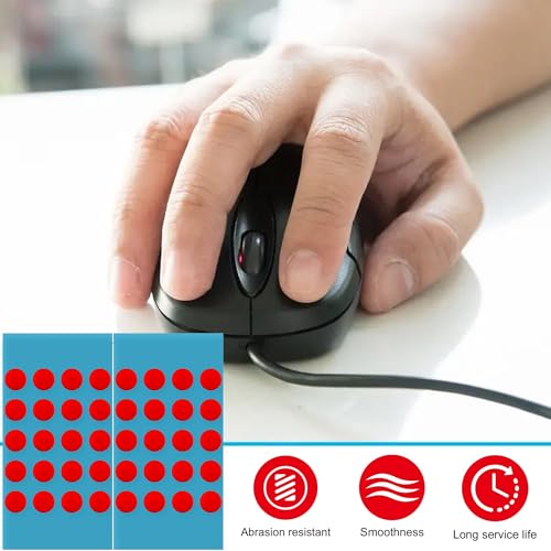 60 Stück Mausfüße Pads, Gamingg Maus-Skates, Universelle Maus Anti-Rutsch Fuß Aufkleber, Ultraleicht, langlebig und präzise, Perfekte Gleiteigenschaften für Gaming, Büro (Rot) Bild 4