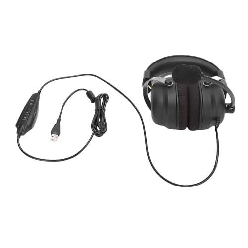 XUMIUZIY USB Gaming Headset für PC, Computerkopfhörer mit Mikrofon, Stereo Subwoofer, 360 ° 7.1 Surround Sound, 3D Klangfeldklarheit, DREI Gaming Szenen für Computer Laptop Bild 1