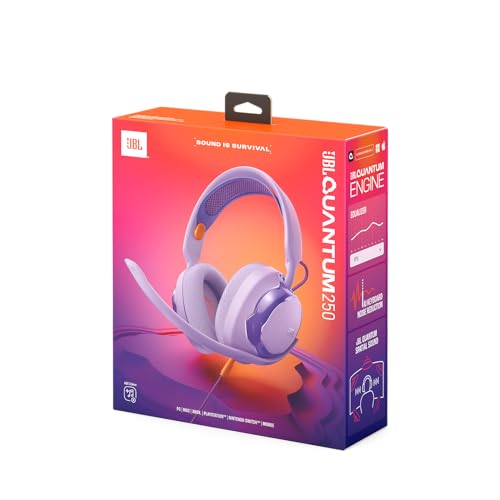 JBL Quantum 250 Kabelgebundene Over-Ear-Gaming-Kopfhörer, JBL Quantum Spatial Sound, Mikrofon mit Geräuschunterdrückung, 3,5-mm-Kabel, kompatibel mit Apple/PC/Xbox/PlayStation/Nintendo Switch, Lila Bild 5