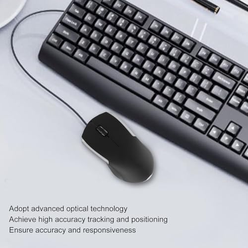 Jectse Kabelgebunden-Gaming-Maus, Hochprärise, Empfindliche Plug-and-Play-Maus MIT Licht, Ergonomische Design, Benzutzefinierte Tasten, Anpassbar, vor PC-Laptop Bild 5