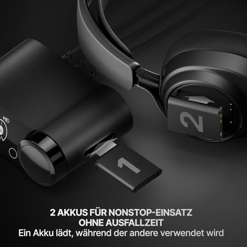 SteelSeries Arctis Nova Elite - Schwarz- Hi-Res Wireless-Headset – 96 kHz/24 Bit – Carbonfaser – ANC – KI-Geräuschunterdrückung – App – 2,4 GHz + BT – Multi-Source-Mix – OmniPlay PC+PlayStation+Xbox Bild 6