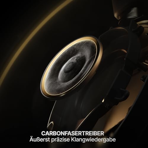 SteelSeries Arctis Nova Elite - Salbei & Gold - Hi-Res Wireless-Headset – 96 kHz/24 Bit – Carbonfaser – ANC – KI-Geräuschunterdrückung – App – 2,4 GHz + BT – Multi-Source-Mix – OmniPlay PC+PS+Xbox Bild 3