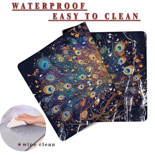 Mauspad XXL 900x500x4mm Wasserdicht Schreibtischunterlage rutschfeste Speed Gaming Mousepad Watercolor (13) Groß Desk Mouse Mat Maus Pad, Schreibtisch Unterlage Deko für PC, Laptop, Home Office Bild 2