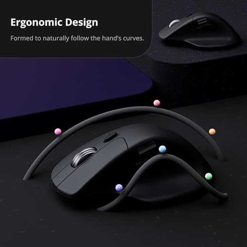 Keychron M6 8000 Hz kabellose Bluetooth 2,4 GHz/kabelgebundene Verbindung, leicht, programmierbarer PixArt 3950-Sensor für Windows, Mac, Linux, Schwarz Bild 6
