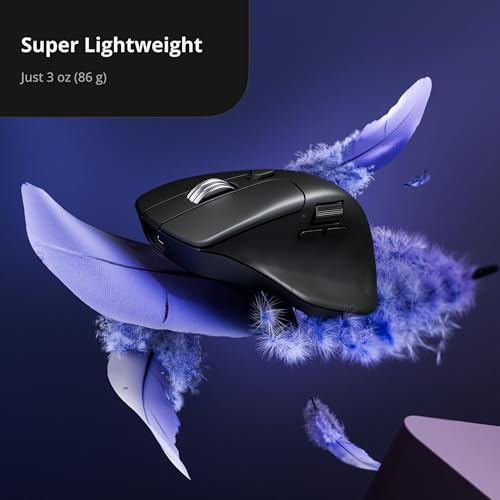 Keychron M6 8000 Hz kabellose Bluetooth 2,4 GHz/kabelgebundene Verbindung, leicht, programmierbarer PixArt 3950-Sensor für Windows, Mac, Linux, Schwarz Bild 7
