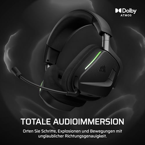 Corsair Void v2 MAX Wireless Bluetooth Gaming-Headset für Xbox – 2,4-GHz-Kabellos, Dolby Atmos, 70 Stunden Akkulaufzeit, Schnellladung, Kristallklares Mikrofon, On-Ear-Bedienelemente – Carbon Bild 3