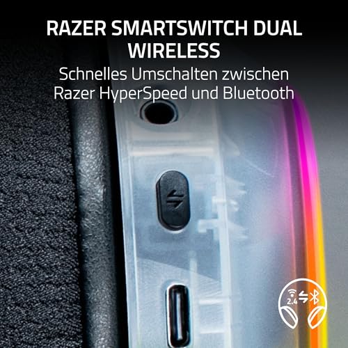 Razer Barracuda X Chroma Phantom White - Kabelloses Multi-Plattform Gaming-Headset - 285g - Triforce 40mm Driver - Dual Wireless HyperSpeed & Bluetooth - Chroma RGB | Phantom White Edition Bild 2