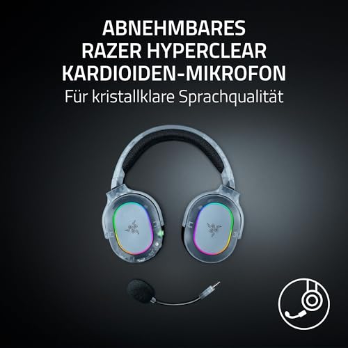 Razer Barracuda X Chroma Phantom White - Kabelloses Multi-Plattform Gaming-Headset - 285g - Triforce 40mm Driver - Dual Wireless HyperSpeed & Bluetooth - Chroma RGB | Phantom White Edition Bild 6