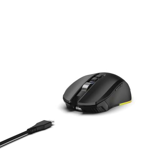 uRage Gaming-Maus „Reaper 800 8K“ (kabelgebundene Maus, 26.000 DPI Pixart-Sensor, 8.000 Hz Polling Rate, 11 programmierbare Tasten, TTC-Golden Switches 80 Mio. Klicks, abnehmbares Kabel, RGB) schwarz Bild 2