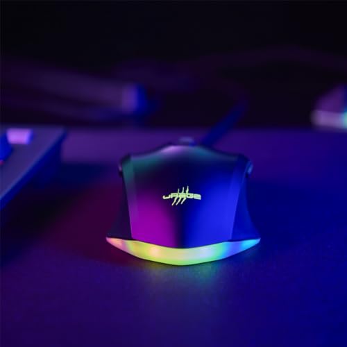 uRage Gaming-Maus „Reaper 800 8K“ (kabelgebundene Maus, 26.000 DPI Pixart-Sensor, 8.000 Hz Polling Rate, 11 programmierbare Tasten, TTC-Golden Switches 80 Mio. Klicks, abnehmbares Kabel, RGB) schwarz Bild 4