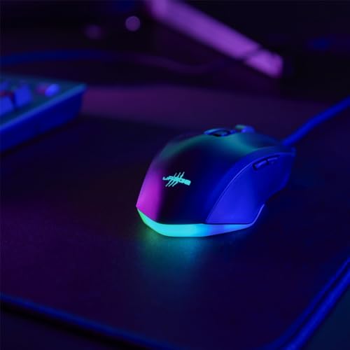 uRage Gaming-Maus „Reaper 800 8K“ (kabelgebundene Maus, 26.000 DPI Pixart-Sensor, 8.000 Hz Polling Rate, 11 programmierbare Tasten, TTC-Golden Switches 80 Mio. Klicks, abnehmbares Kabel, RGB) schwarz Bild 5