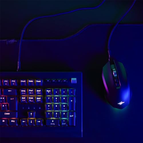 uRage Gaming-Maus „Reaper 800 8K“ (kabelgebundene Maus, 26.000 DPI Pixart-Sensor, 8.000 Hz Polling Rate, 11 programmierbare Tasten, TTC-Golden Switches 80 Mio. Klicks, abnehmbares Kabel, RGB) schwarz Bild 6