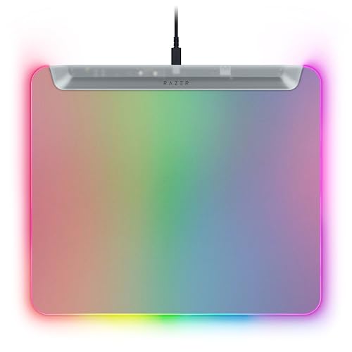 Razer Firefly V2 Pro Phantom White - Voll beleuchtete Gaming-Mausmatte - Chroma RGB - mikrotexturierte Oberfläche - rutschfeste Unterlage - USB-Hub - 360 x 275mm | Phantom White Edition Bild 1