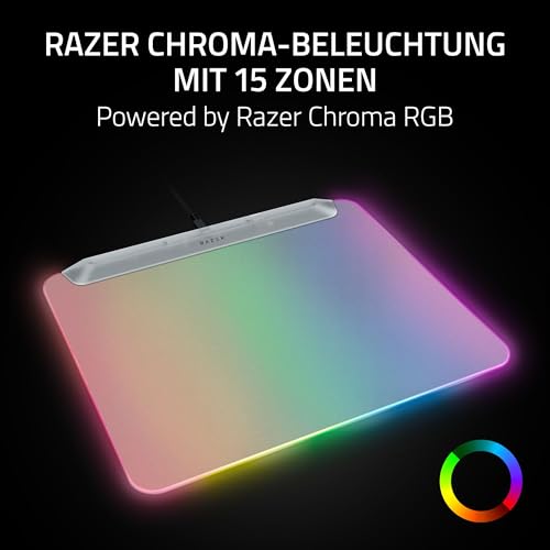 Razer Firefly V2 Pro Phantom White - Voll beleuchtete Gaming-Mausmatte - Chroma RGB - mikrotexturierte Oberfläche - rutschfeste Unterlage - USB-Hub - 360 x 275mm | Phantom White Edition Bild 3