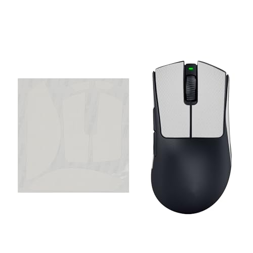 kwmobile Gaming Maus Grip Tape für Razer DeathAdder V3 Pro Mouse Grip Tape - Rutschfestes Griffband für PC Maus - Weiß Bild 1