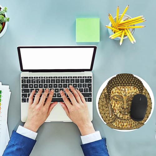 Mauspad, Maus für PC oder Laptop, Thai-Buddha, minimalistisches Zen-Design, ideal für Gaming und Büro, schafft einen Raum des Friedens und der spirituellen Energie. Bild 2