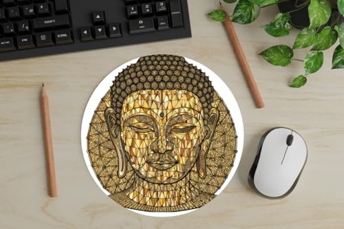 Mauspad, Maus für PC oder Laptop, Thai-Buddha, minimalistisches Zen-Design, ideal für Gaming und Büro, schafft einen Raum des Friedens und der spirituellen Energie. Bild 3
