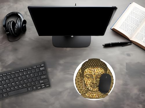 Mauspad, Maus für PC oder Laptop, Thai-Buddha, minimalistisches Zen-Design, ideal für Gaming und Büro, schafft einen Raum des Friedens und der spirituellen Energie. Bild 5