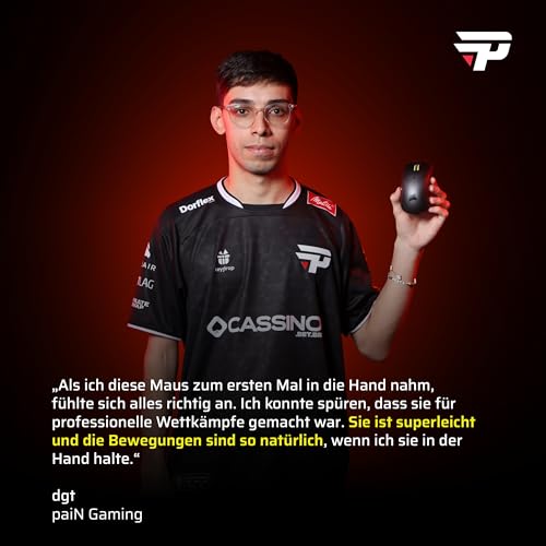 Corsair Sabre v2 PRO Ultralight Wireless FPS Gaming-Maus – 33K DPI, 36g Gewicht, 8,000Hz Hyper-Polling, Mechanische Tastenschalter, Bis zu 70 Stunden Kabellose Akkulaufzeit, Web Hub – Schwarz Bild 3