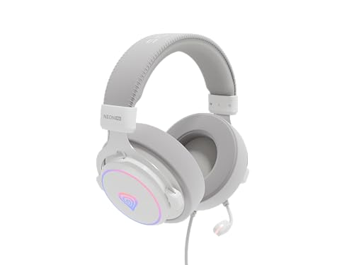 Genesis Neon 764 RGB Gaming Headset USB mit Virtual 7.1 Surround Sound, 50mm Treiber, ENC Mikrofon, Software Equalizer, RGB Beleuchtung, In-Line Controller, Over-Ear Kopfhörer für PC Bild 3
