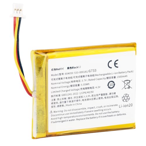 3,7V 1500mAh Li-Ion Akku für Logitech G733, Ersatzakku für G733 Wireless Gaming Headset, Modell 533-000181 Bild 1