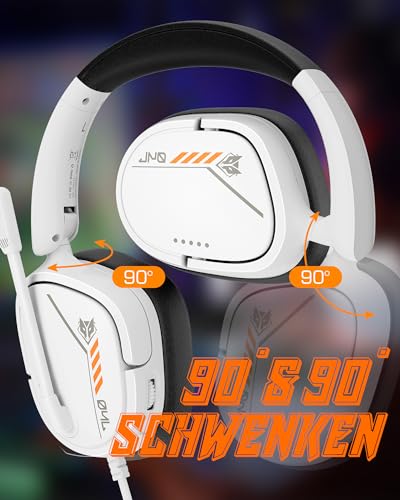 NUBWO HG04L Gaming Headset für PS5/PS4, Xbox Series X|S/Xbox One, Switch – 250g Leichtes, Klares Unidirektionales Mikrofon, Weiche Memory Ohrenschützer, 3,5mm Buchse für Gaming und Arbeit Bild 7