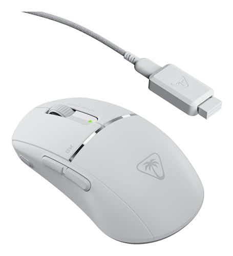 Turtle Beach Burst II Pro – Kabellose 2,4-GHz-E-Sport-Gaming-Maus: 8.000 Hz Abfragerate, ultraleichte 57 g, 150 Stunden Akkulaufzeit, Optical-Tasten-Switches, optischer Sensor, Weiß Bild 2