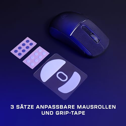 Turtle Beach Burst II Pro – Kabellose 2,4-GHz-E-Sport-Gaming-Maus: 8.000 Hz Abfragerate, ultraleichte 57 g, 150 Stunden Akkulaufzeit, Optical-Tasten-Switches, optischer Sensor, Schwarz Bild 7