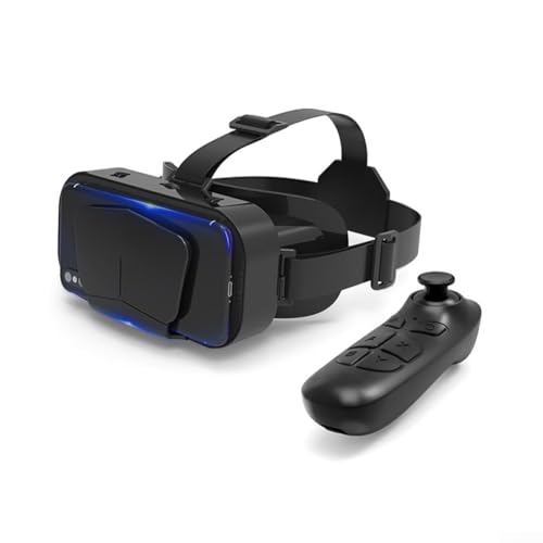Immersive Phone VR Headset mit Controller Augenschutz Virtual Reality Headset VR Brille für 4,7-7 Smartphones HD Objektive (G10+B03) Bild 1