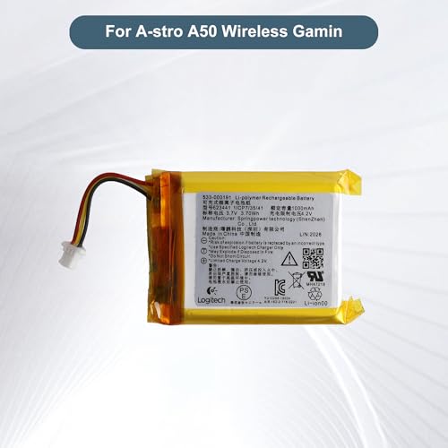 533-000191 Ersatzakku 1000mAh/3.7V Kompatibel mit Astro A50 Wireless Gamin Headset with Tools Bild 2