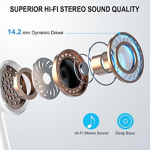 Bluetooth Kopfhörer, Kopfhörer Kabellos Bluetooth 5.4 mit 4 HD Mic, HiFi Stereo Kabellose Kopfhörer, 48H In Ear Kopfhörer ENC Noise Cancelling Ohrhörer, IPX7 Wasserdicht Earbuds, Touch Control, USB-C Bild 6