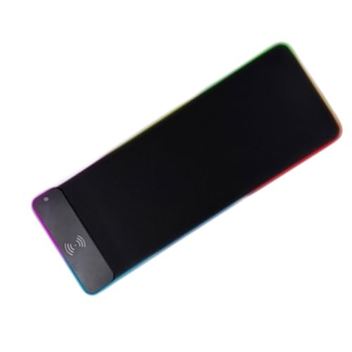 LED Maus Pad Groß Mit 15W Drahtloser Lade Tragbares Gaming Gummi Basis Für PC Laptop Ladungs Gaming Maus Pads PC Laptop Bild 1