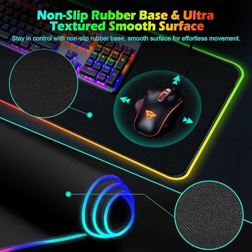 LED Maus Pad Groß Mit 15W Drahtloser Lade Tragbares Gaming Gummi Basis Für PC Laptop Ladungs Gaming Maus Pads PC Laptop Bild 4