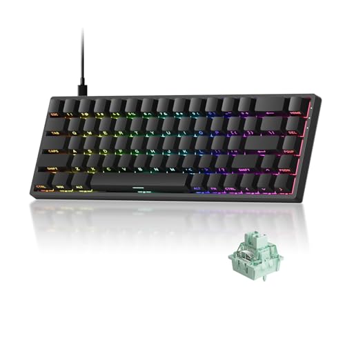 MONSGEEK FUN68 HE Rapid Trigger Tastatur, 0,005 mm Reaktionszeit, 8000 Hz Abtastrate, kabelgebundene RGB-Gaming-Tastatur mit Magnetschaltern, Einstellbarer Auslösehärte, Snap-Tap (Schwarz) Bild 1