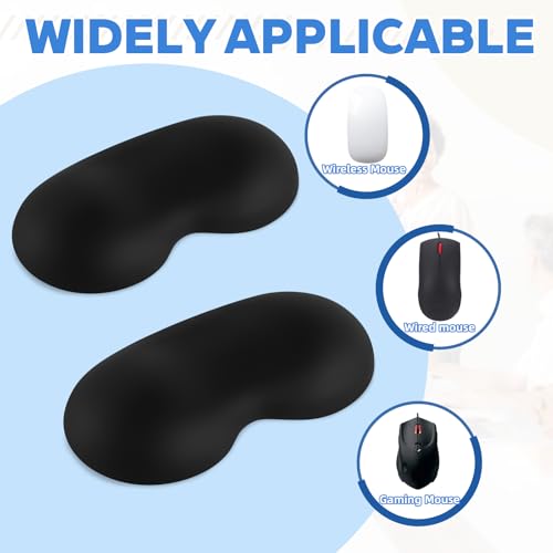 Handballenauflage Maus Handgelenkauflage, 2 Stück Wrist Rest Pad, Mauspad Ergonomisch Handgelenk, Entlastung des Handgelenks, Rutschfest Handauflage Maus für Büro Heimbüro Unterwegs und Gaming Bild 5