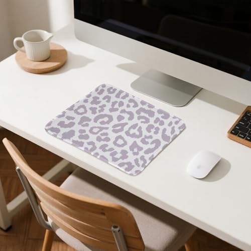 Mauspads Gaming Mousepad Leopard Motiv rutschfeste Gummiunterseite wasserdicht für Büro Zuhause Gaming Geschenk für Kinder Gamer(Fliederfarben) Bild 5
